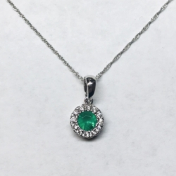 Emerald & Diamond Pendant 