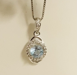 Sterling Birthstone Pendant 