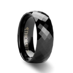 AEON - Diamond Faceted Black Tungsten Band 
