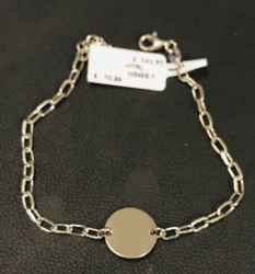 Sterling Disk ID Bracelet 