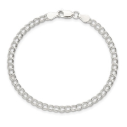 Sterling Double Link Charm Bracelet 