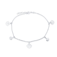 Sterling Seashell Anklet