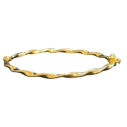 Gold Plated Silver Bangle 
