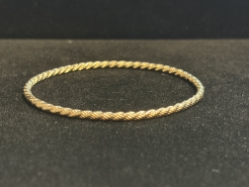 14K Rope Style Bangle 