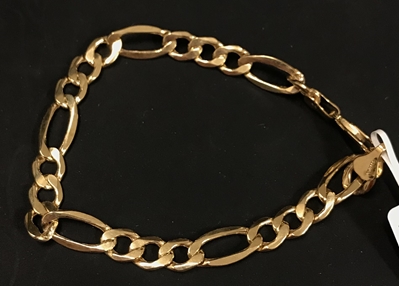 10k Figaro Link Bracelet 