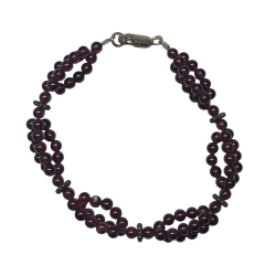 Garnet Bead Bracelet 