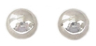14k White Gold Ball Earrings 