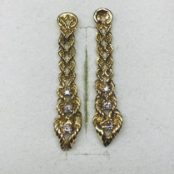 Diamond & Gold Dangle Earrings 