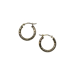 14k Yellow Gold Hoops 