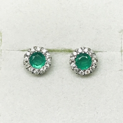 Emerald & Diamond Earrings 