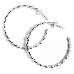 Southern Gates Large Rice Bead Hoops 