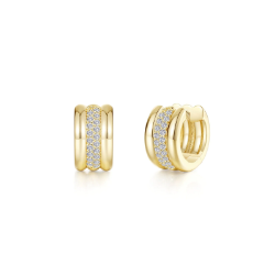 Sterling Gold Plated Huggie Earrings 