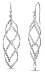 Sterling Spiral Dangle Earrings 
