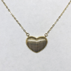 14k Yellow Gold Heart Necklace 