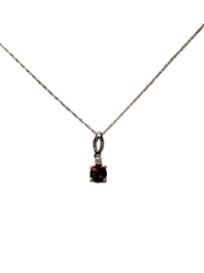 Diamond and Garnet Pendant 