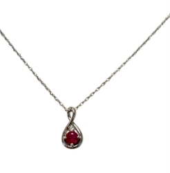 Ruby and Diamond Pendant 