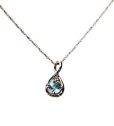Diamond and Aqua Pendant 