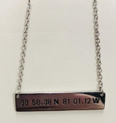 Williams Brice Stadium Coordinate Necklace. 