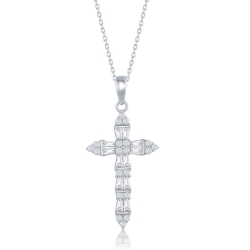 Sterling CZ Cross 