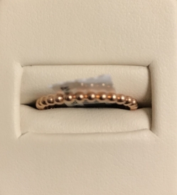 10k Rose Gold Beaded Band 