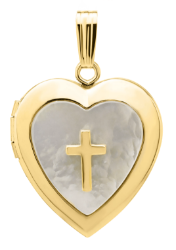 14k Yellow Gold Filled Heart Locket 
