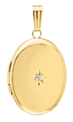 14k Yellow Gold Filled Diamond Locket 