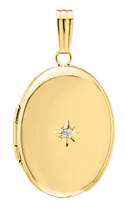 14k Yellow Gold Filled Diamond Locket 