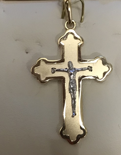 14k Crucifix Pendant 
