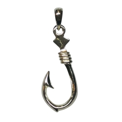 Sterling Fish Hook Charm 