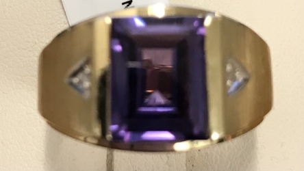 Gents February birthstone ring 