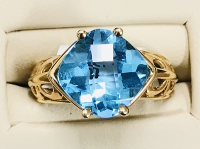 Ladies Blue Topaz Ring 
