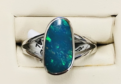 SS Opal Doublet Ring 