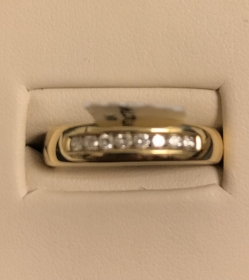14KY 1/4CTW Diamond Wedding Band 