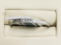 10K White Gold French Pave Band 1/6CTW 