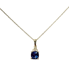 Diamond and Alexanderite Pendant 