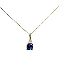 Diamond and Alexanderite Pendant 