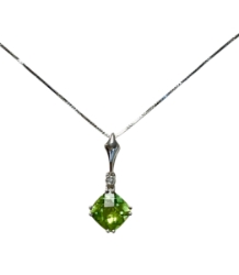 Peridot and Diamond Pendant 