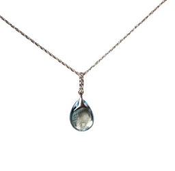 Blue Topaz and Diamond Pendant 