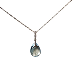 Blue Topaz and Diamond Pendant 