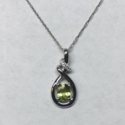 Peridot & Diamond Pendant 