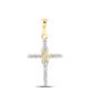 10k Yellow Diamond Fashion Cross Pendant 