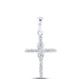 10k White Diamond Fashion Cross Pendant 
