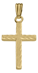 14K Gold Filled Cross Pendant with Chain 