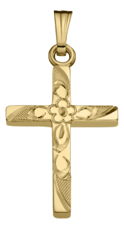 14K Gold Filled Cross Pendant with Chain 