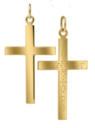 14K Gold Filled Cross Pendant with Chain 