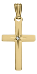 14K Gold Filled Cross Pendant with Chain 