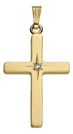 14K Gold Filled Cross Pendant with Chain 