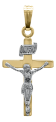 14K Gold Filled Crucifix Pendant with Chain 