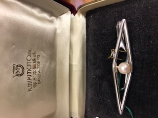 Mikimoto Sterling Pearl Tie Bar 