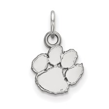 Sterling Rhodium-plated Clemson University Tiger Paw Pendant? 